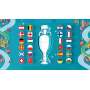 Guirlandes des 24 nations participantes à l'euro foot 2021