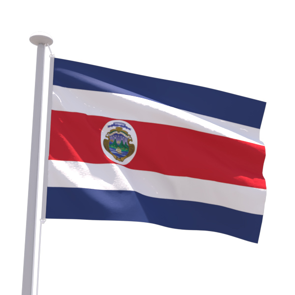 Drapeau Costa Rica (avec écusson)