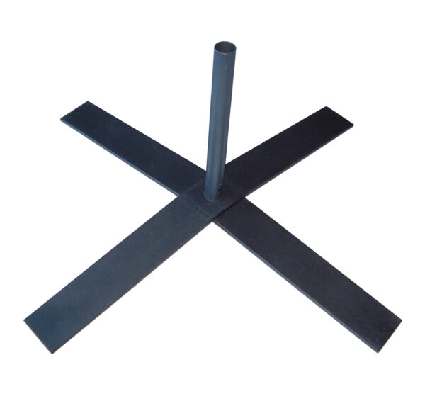 Pied croisillon acier noir