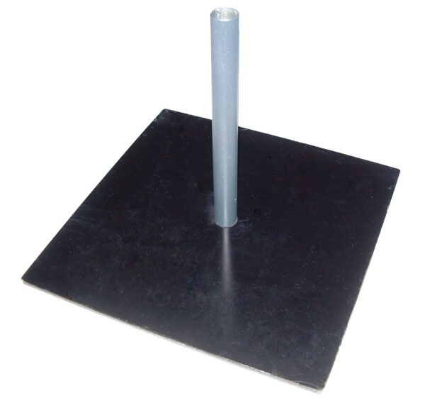Pied carré acier noir