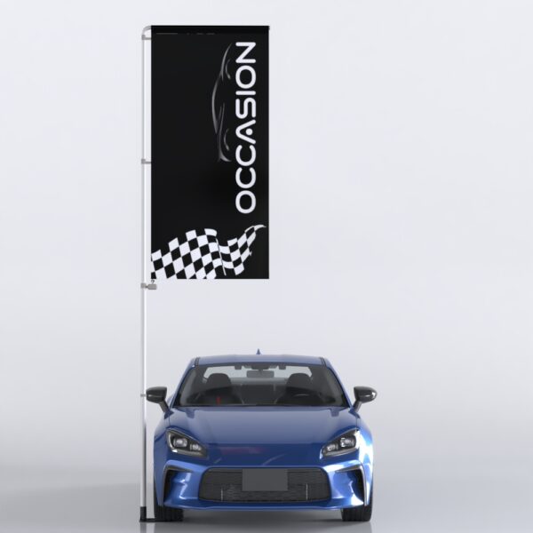 Oriflammes avec mât de parking Occasion