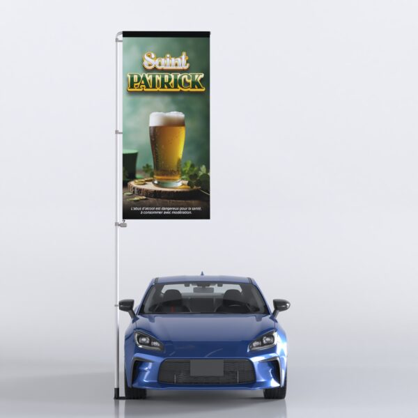 Oriflammes avec mât de parking Saint Patrick