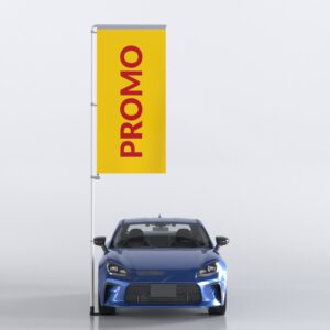 Oriflammes avec mât de parking Promo - Borney