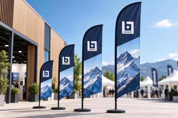 différentes tailles de beachflag